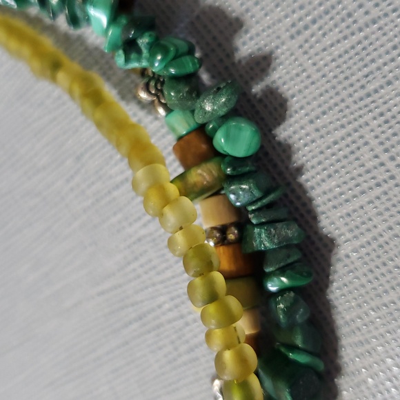 New Beautiful Geniune Malachite Toggle Bracelet - Picture 2 of 5
